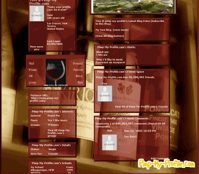Wine myspace layouts