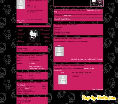 punk hello kitty layouts. Hello kitty punk Myspace Layouts